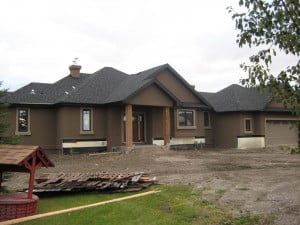 Custom home exterior detail
